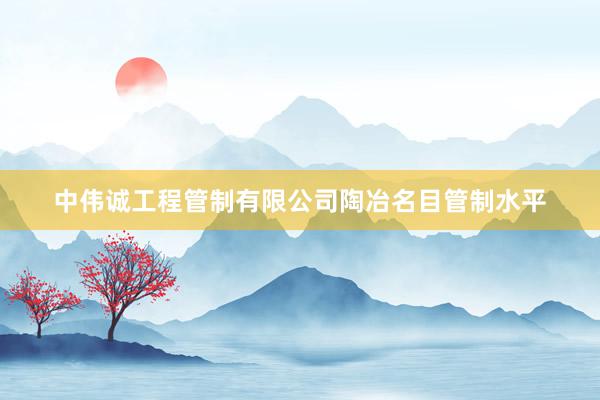 中伟诚工程管制有限公司陶冶名目管制水平